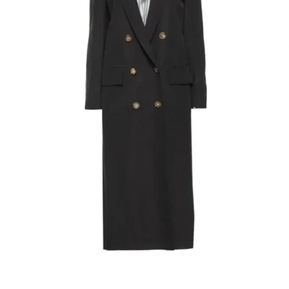 Burberry London Parwood linen silk blend double breasted trench coat us2 XS